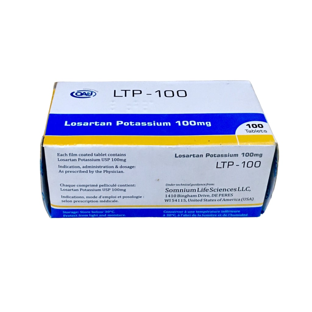 LOSARTAN POTASSIUM 100MG 100'S (OA&J)