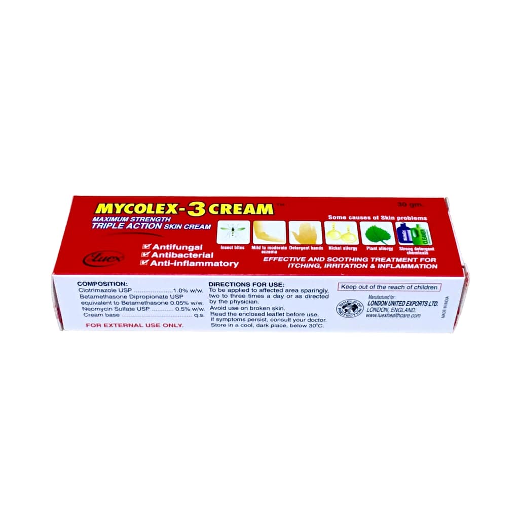 MYCOLEX-3 CREAM 30G [CLOTRI+BETA+NEOMYCIN] 