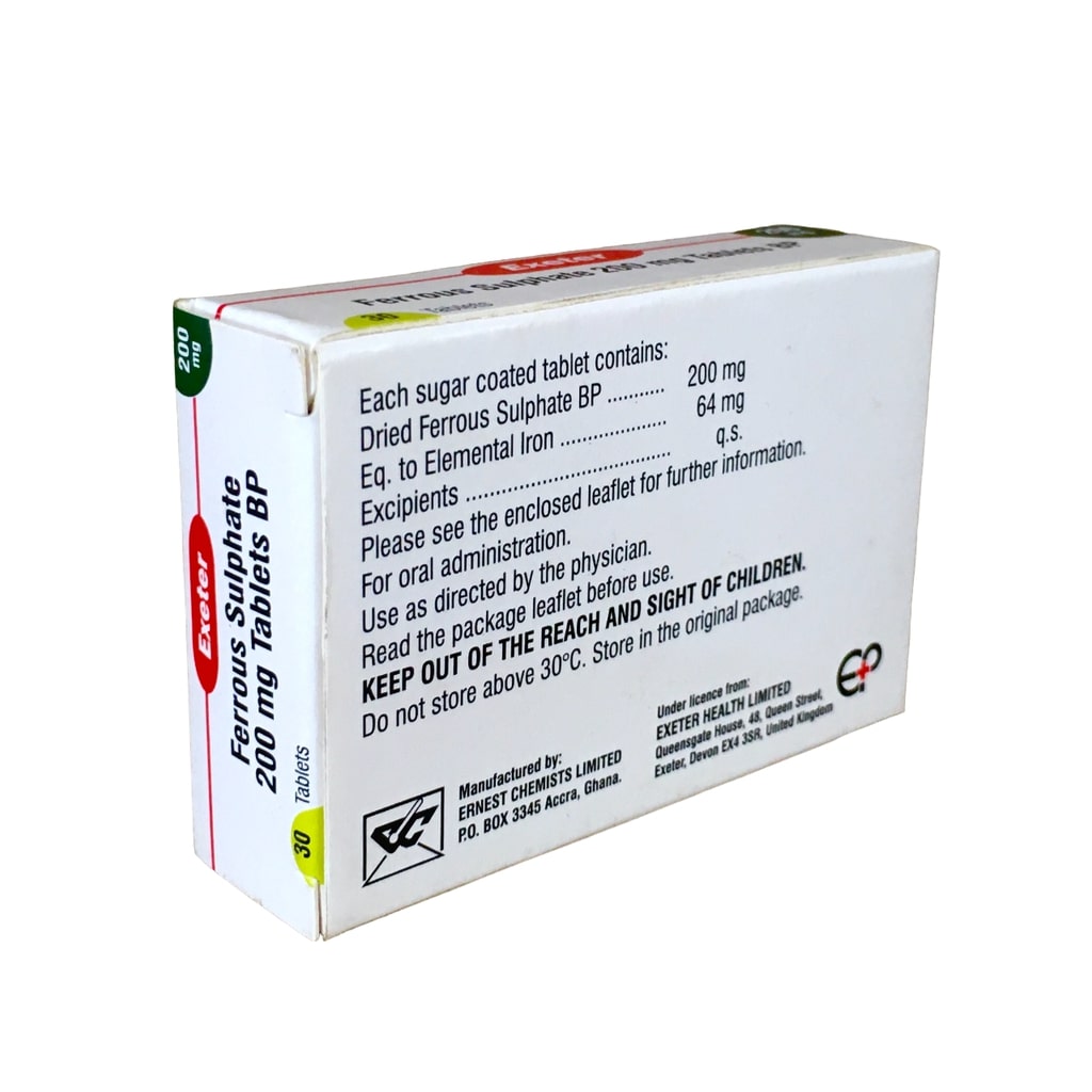 Ferrous Sulphate 200mg (Exeter)30's