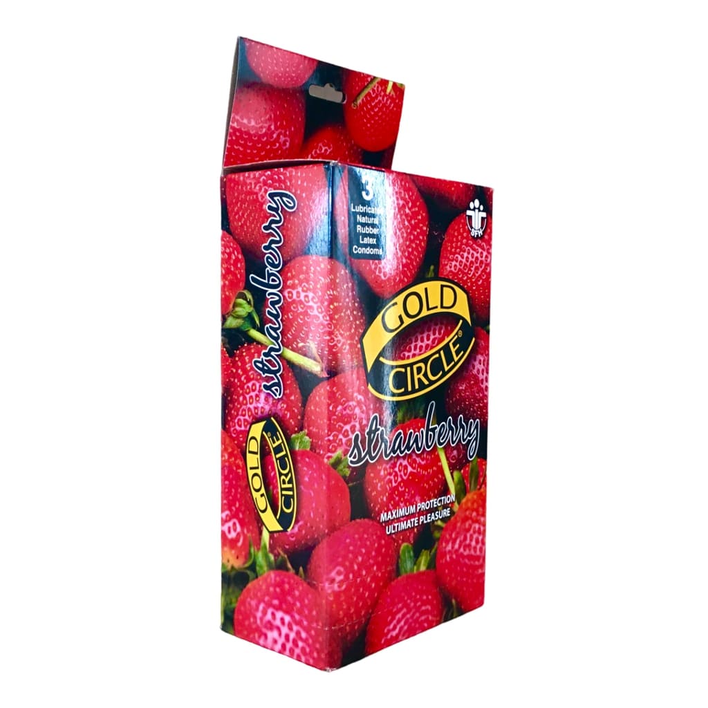 GOLD CIRCLE CONDOM 3's(Strawberry)