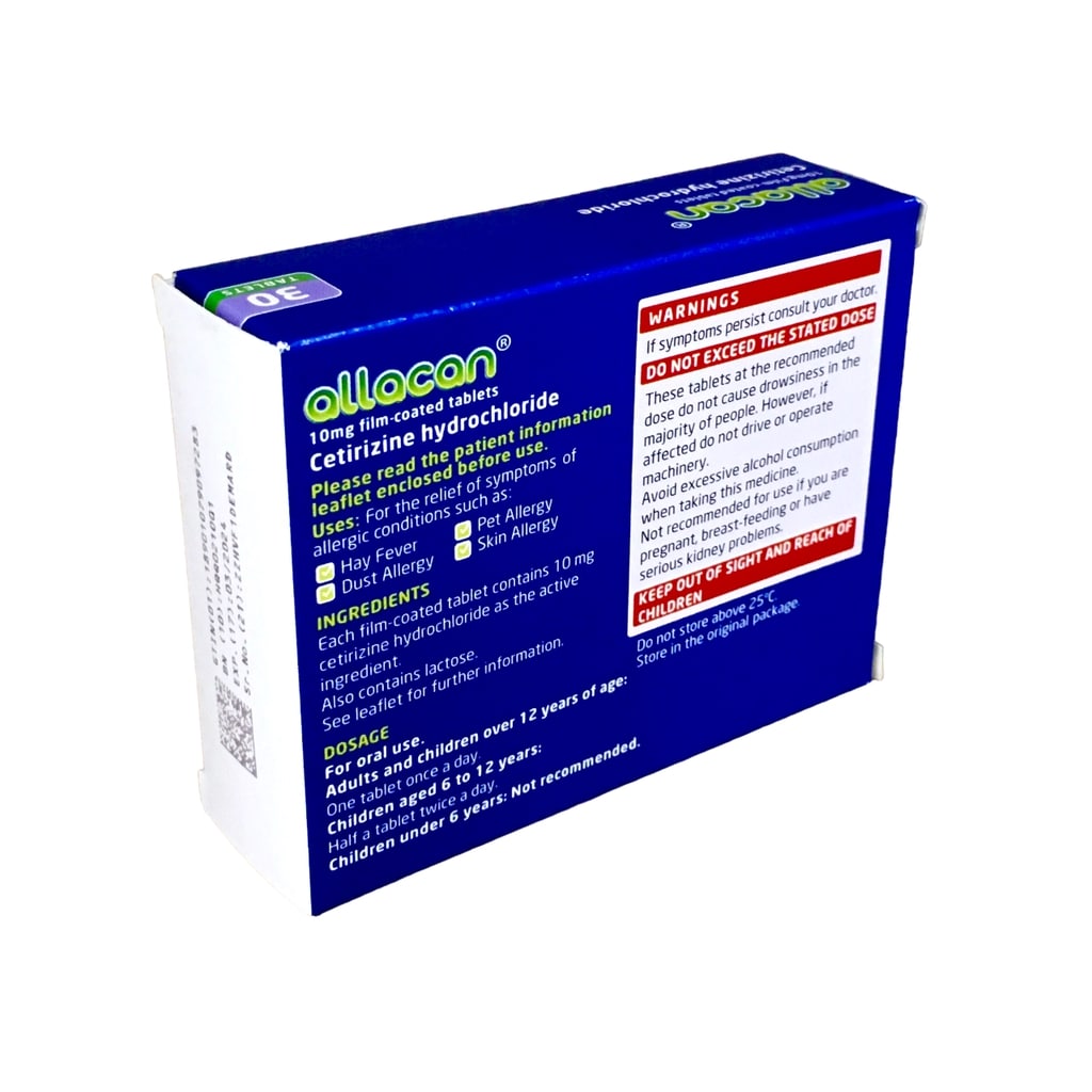 ALLACAN 10MG (CETRIZINE) BRISTOL 30'S