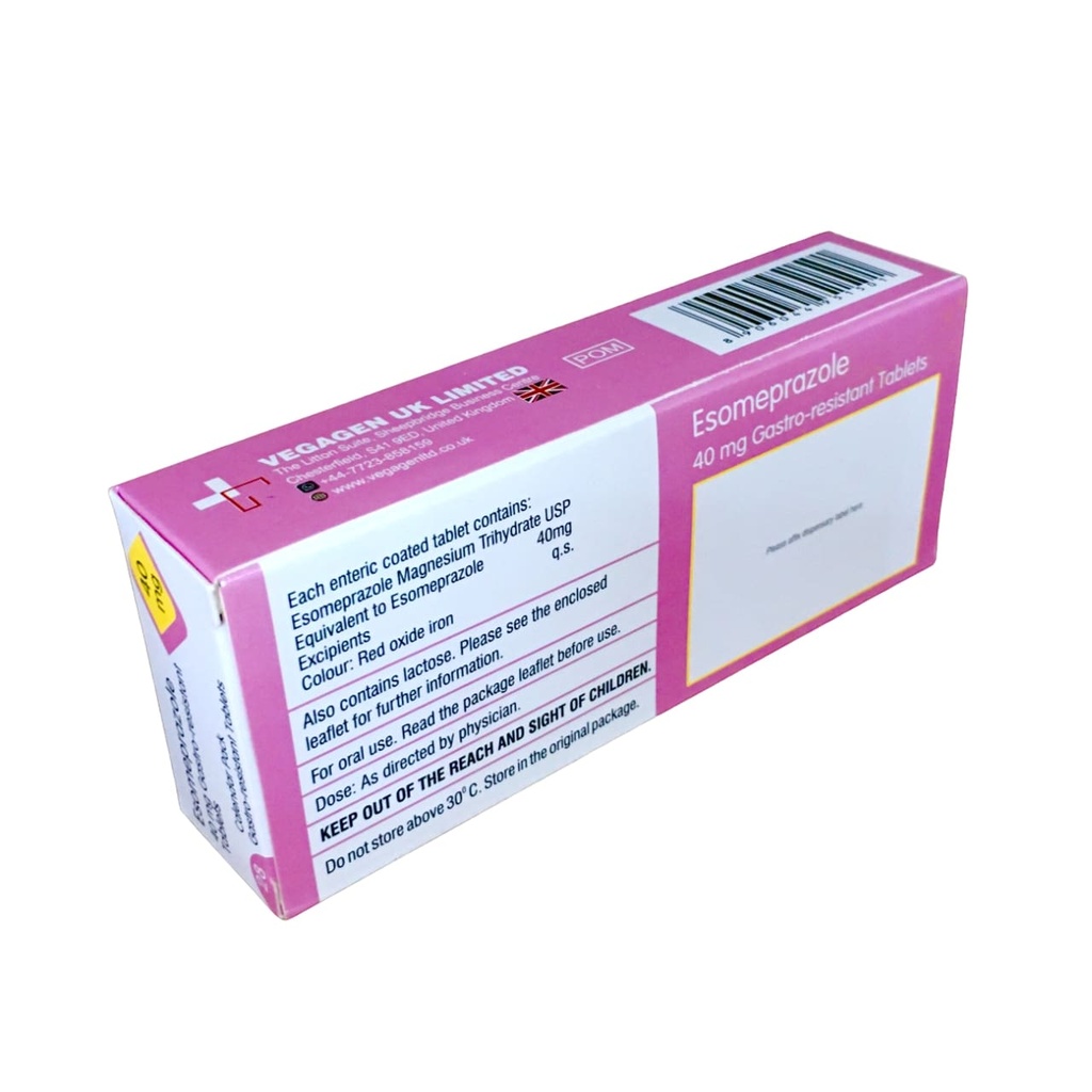 ESOMEPRAZOLE TAB 40MG 28'S U.K (VEGA)