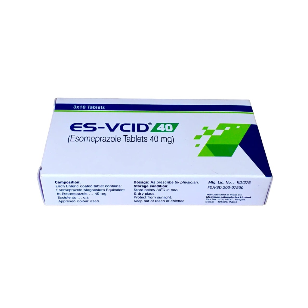 ES-VCID 40(ESOMEPRAZOLE) TABS 40MG 30' (LAVINA)