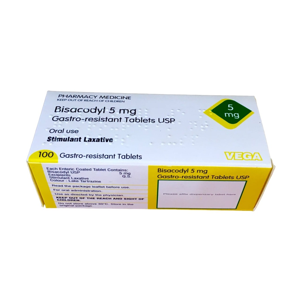 BISACODYL TABS 5MG 100s VEGA UK