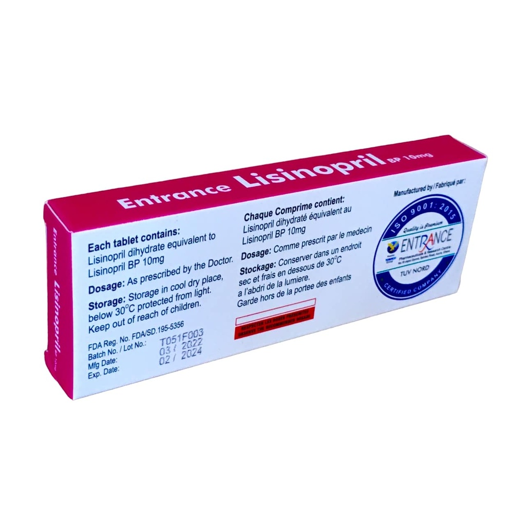 LISINOPRIL 10MG (ENTRANCE)