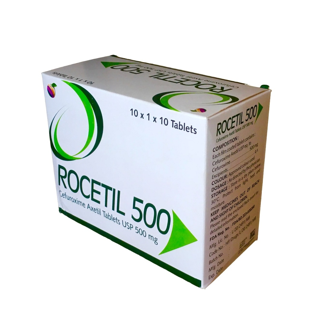 ROCETIL 500 MG TAB (CEFUROXIME)