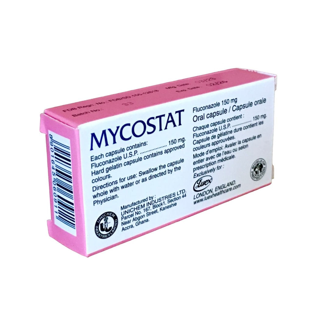 MYCOSTAT 150MG CAPS 1's