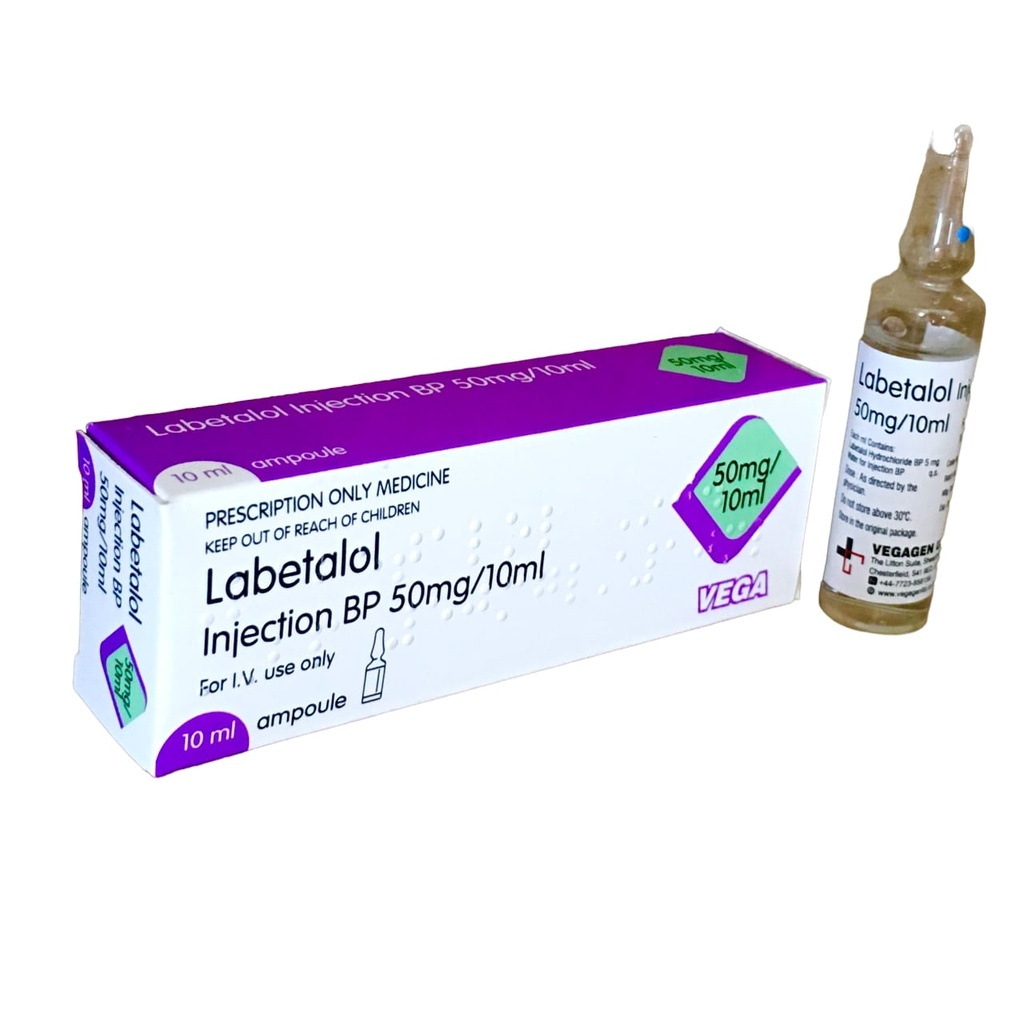 LABETALOL INJECTION BP 50MG/10ML 1s VEGA UK