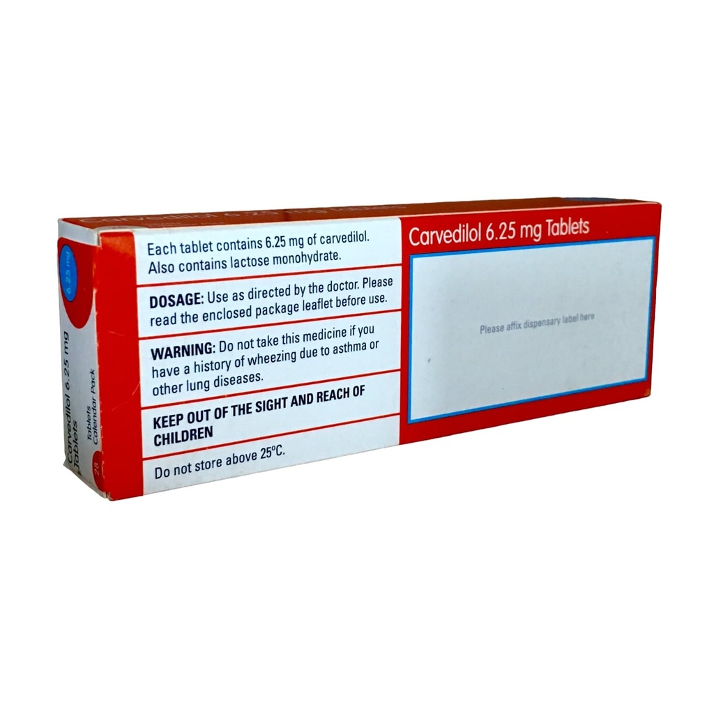 Carvedilol tabs 6.25mg (Teva)