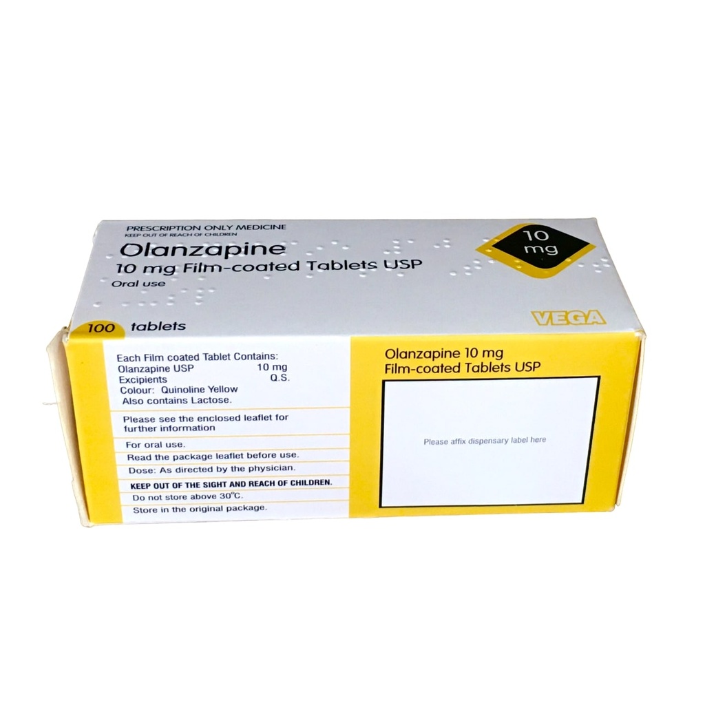 OLANZAPINE 10MG TABLETS 100s VEGA UK