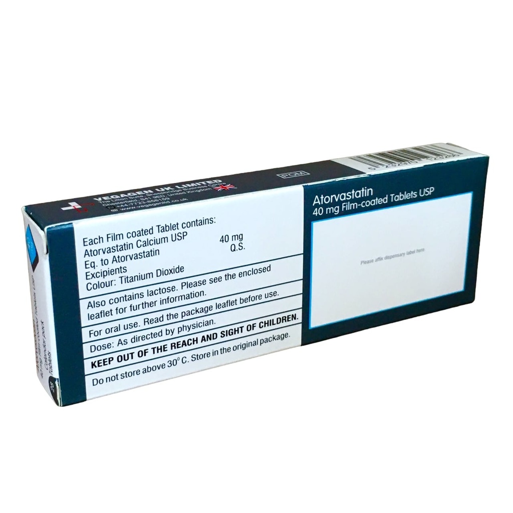 ATORVASTATIN 40MG TAB 28S VEGA UK