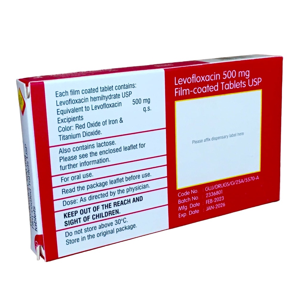 LEVOFLOXACIN 500MG TABLETS 10s VEGA UK