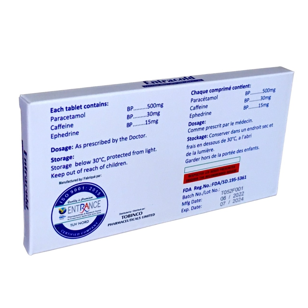 ENTRACOLD Cold and Flu (1 x 12tab)