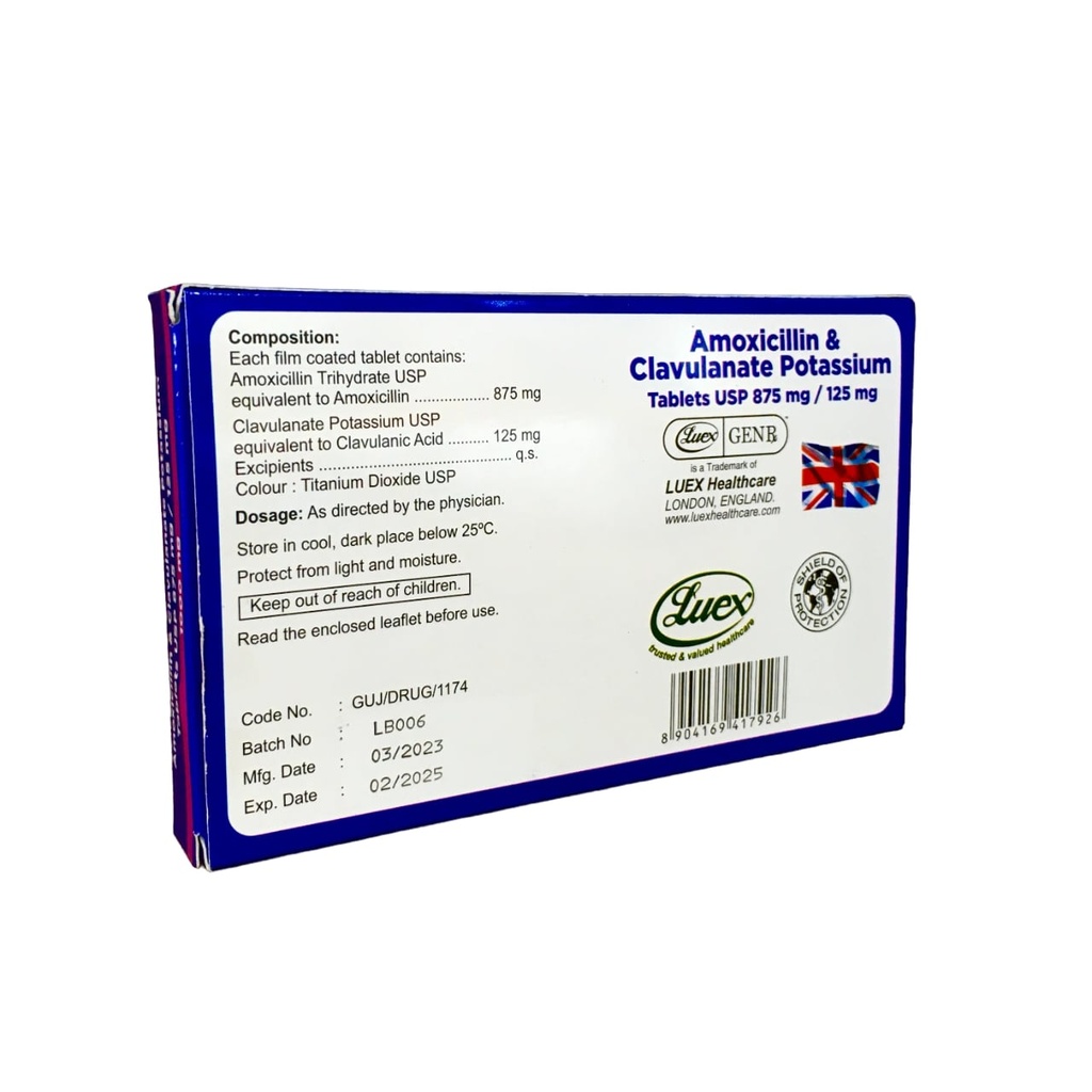 Amoxi+Clav 1G Tabs 14'S Luex (Amoksiklav)