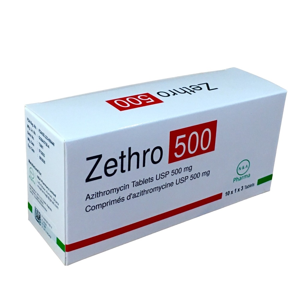 Azithromycin 500mg 3's(Zethro)