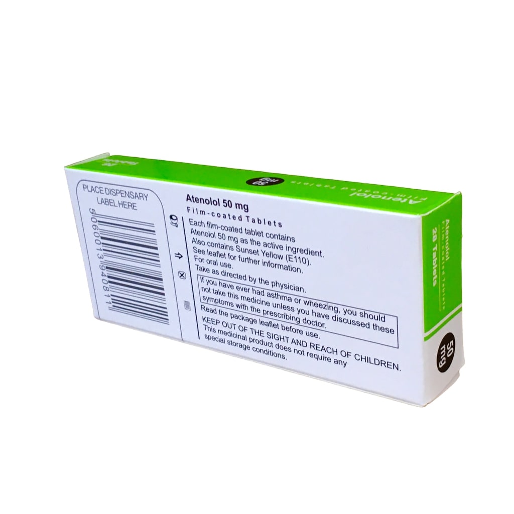 ATENOLOL 50mg 28's (U.K)