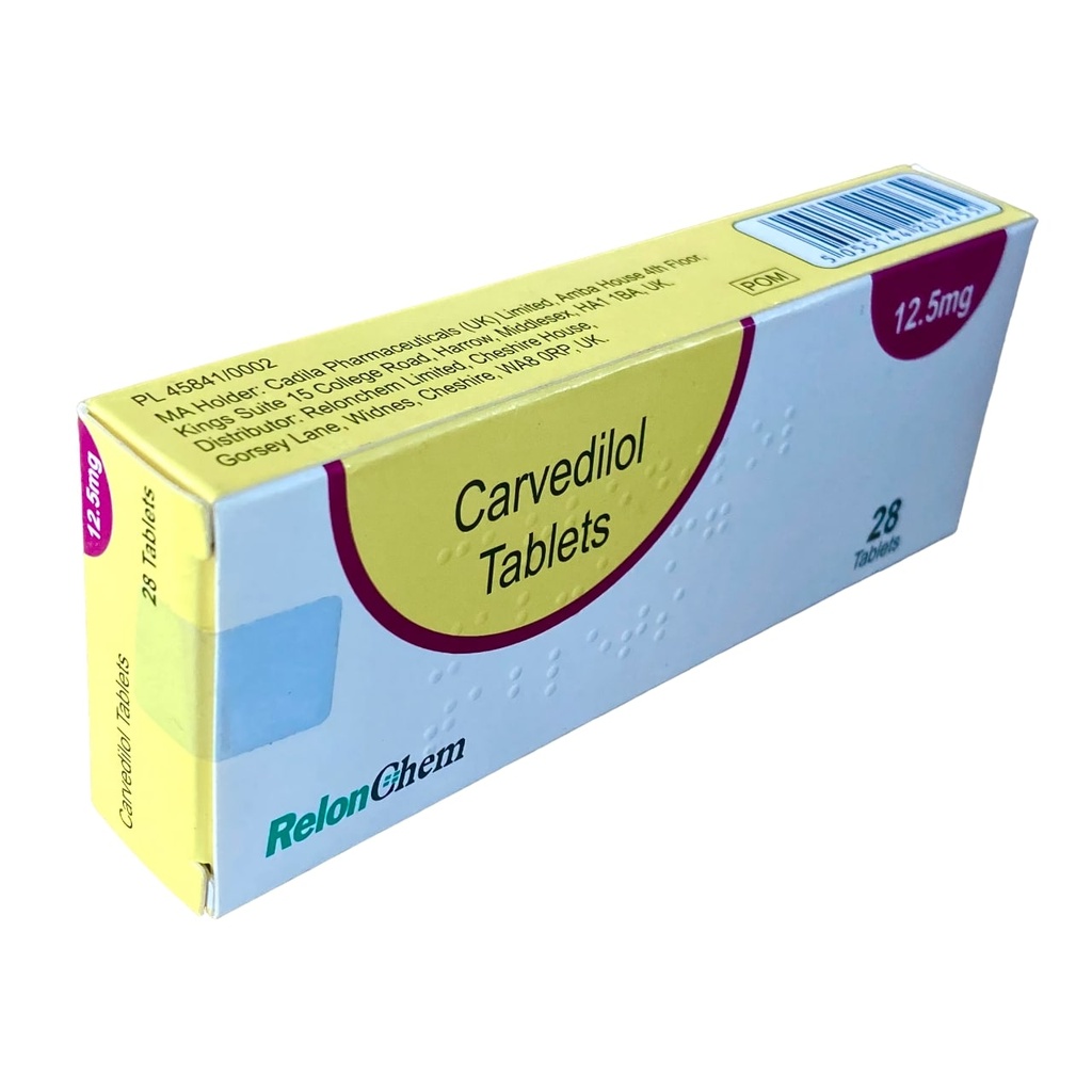 CARVEDILOL 12.5MG TABS 28'S UK