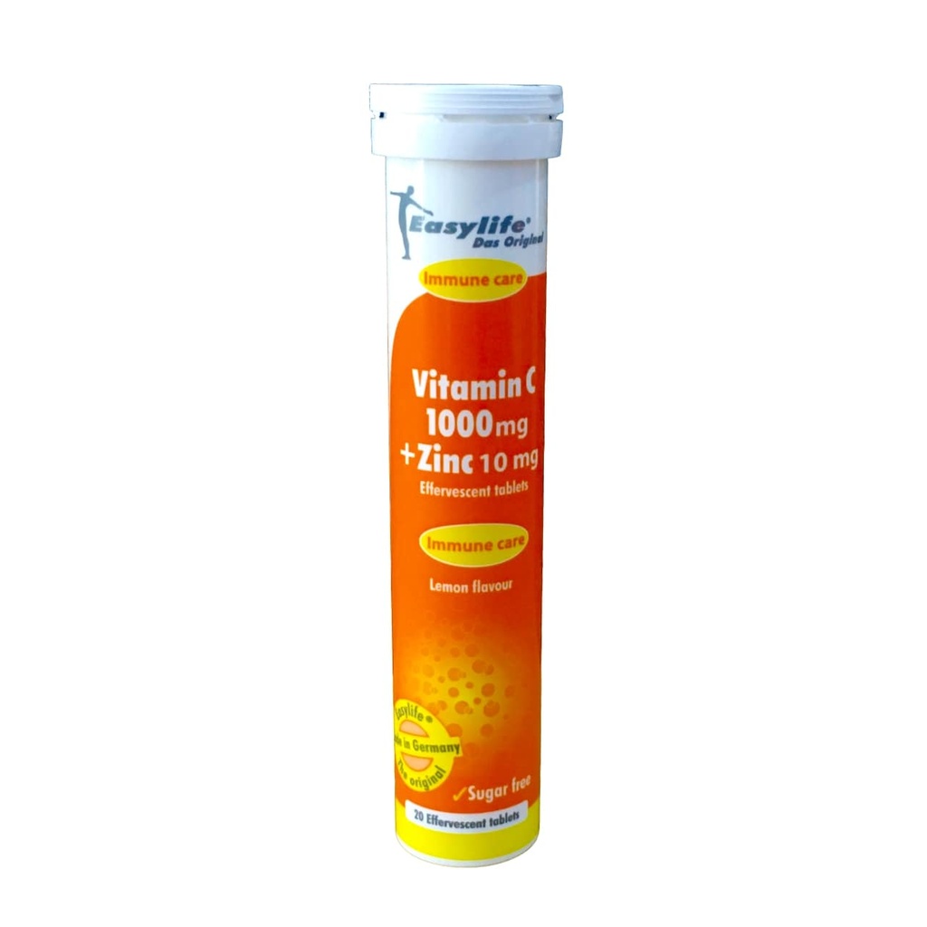 EFF VITAMIN C + ZINC TABS 1000MG, 10MG EASYLIFE