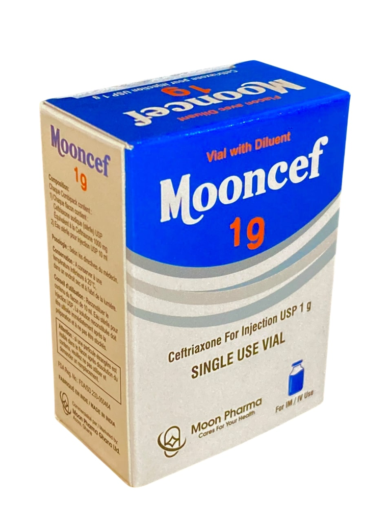MOONCEF INJ 1GM (Ceftriaxone)