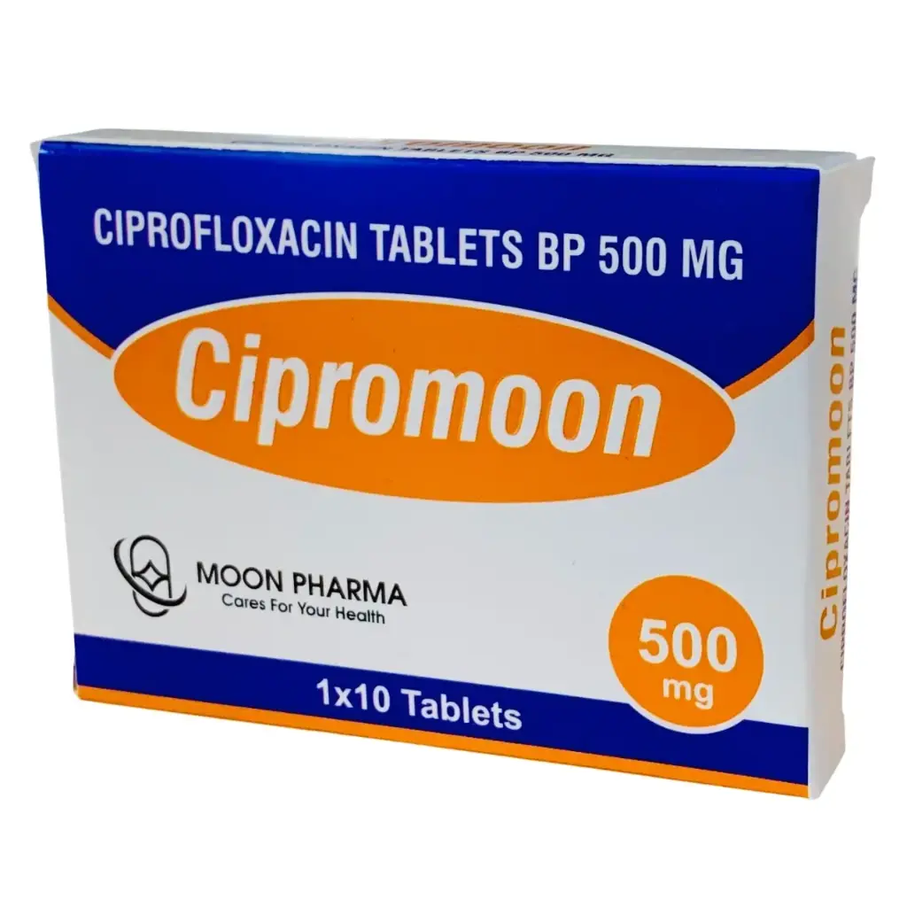 CIPROMOON 500MG TABS 10'S (Ciprofloxacin)