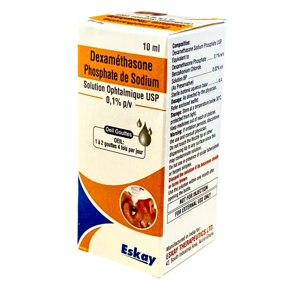 Dexamethasone Eye/Ear Drops 1% - 10Ml (Eskay)