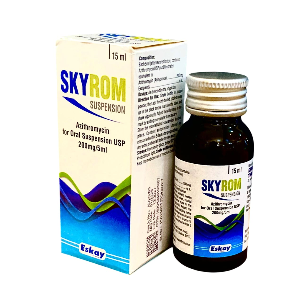 Skyrom Susp 200Mg/5Ml 15Ml (Azithromycin)