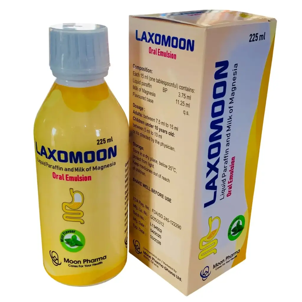 LAXOMOON EMULSION 225ML (Liquid Paraffin and Milk of Magnesia)