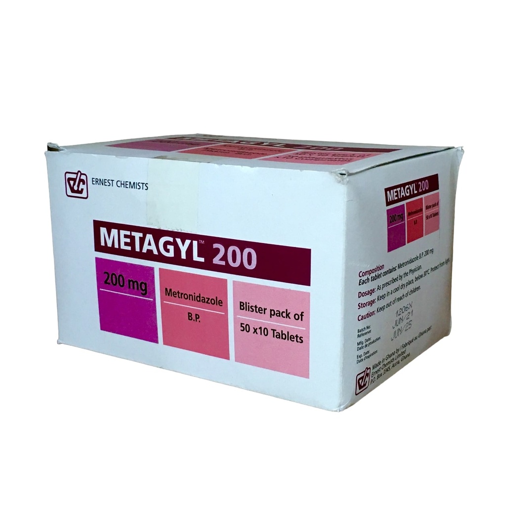 METAGYL TABLETS 200MG 500'