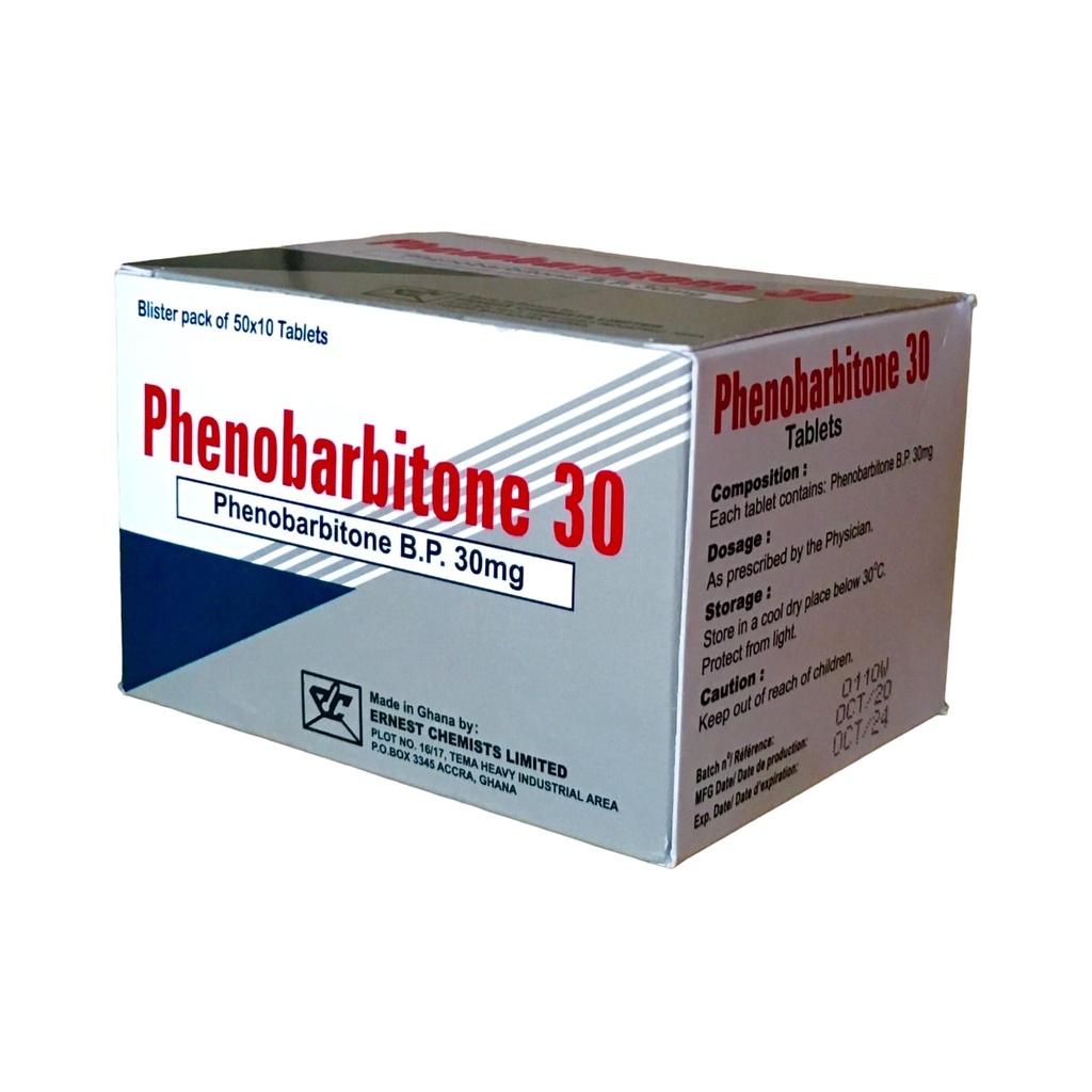 PHENOBARBITONE TABS 30MG 500'(ECL)