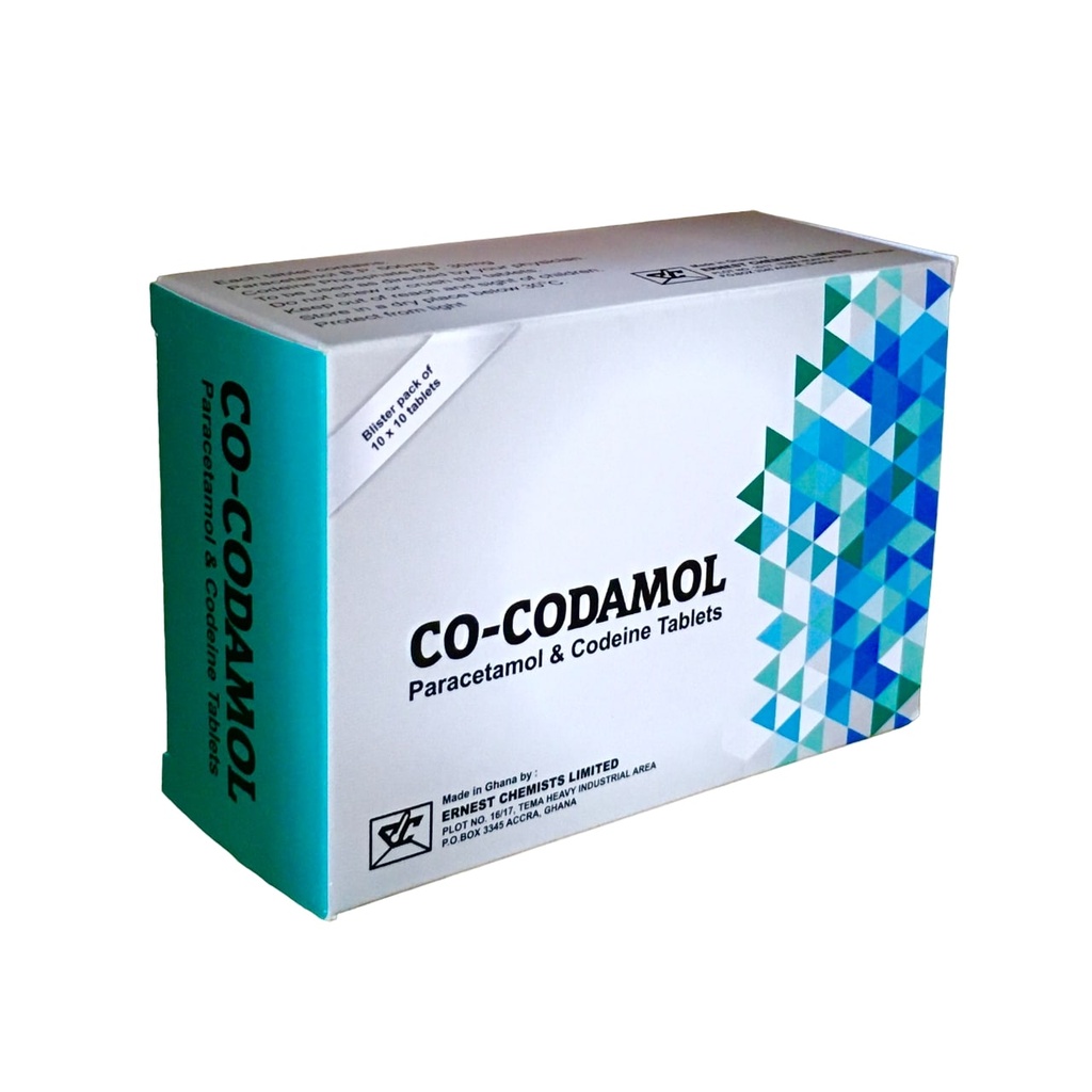 Co-Codamol(Codeine+Para) 30/500Mg Tabs 100'