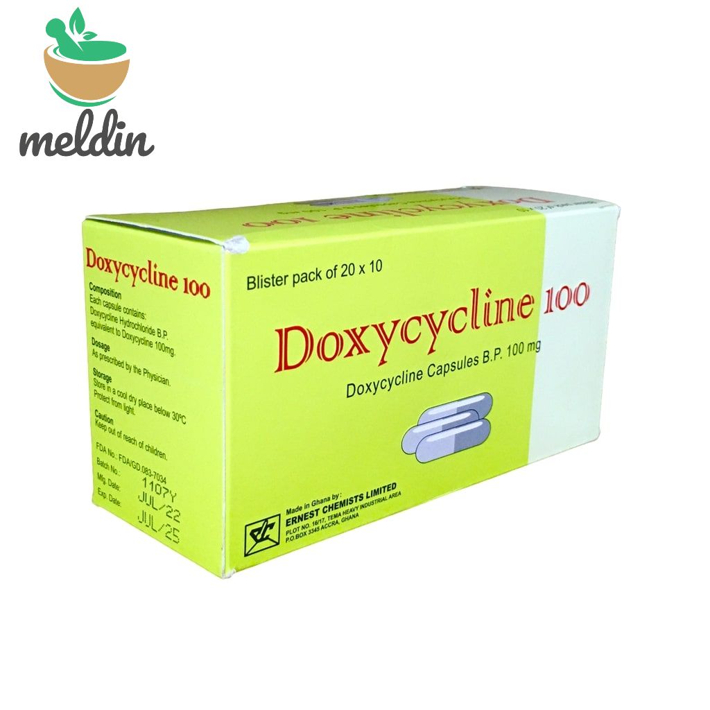 DOXYCYCLINE CAPS 100MG 200' (ECL)
