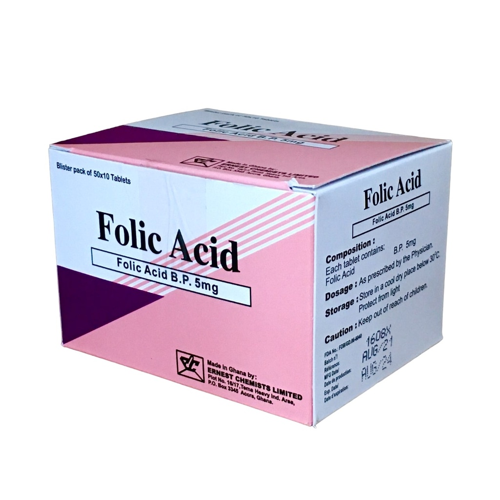 FOLIC ACID TABS 500' BLISTER