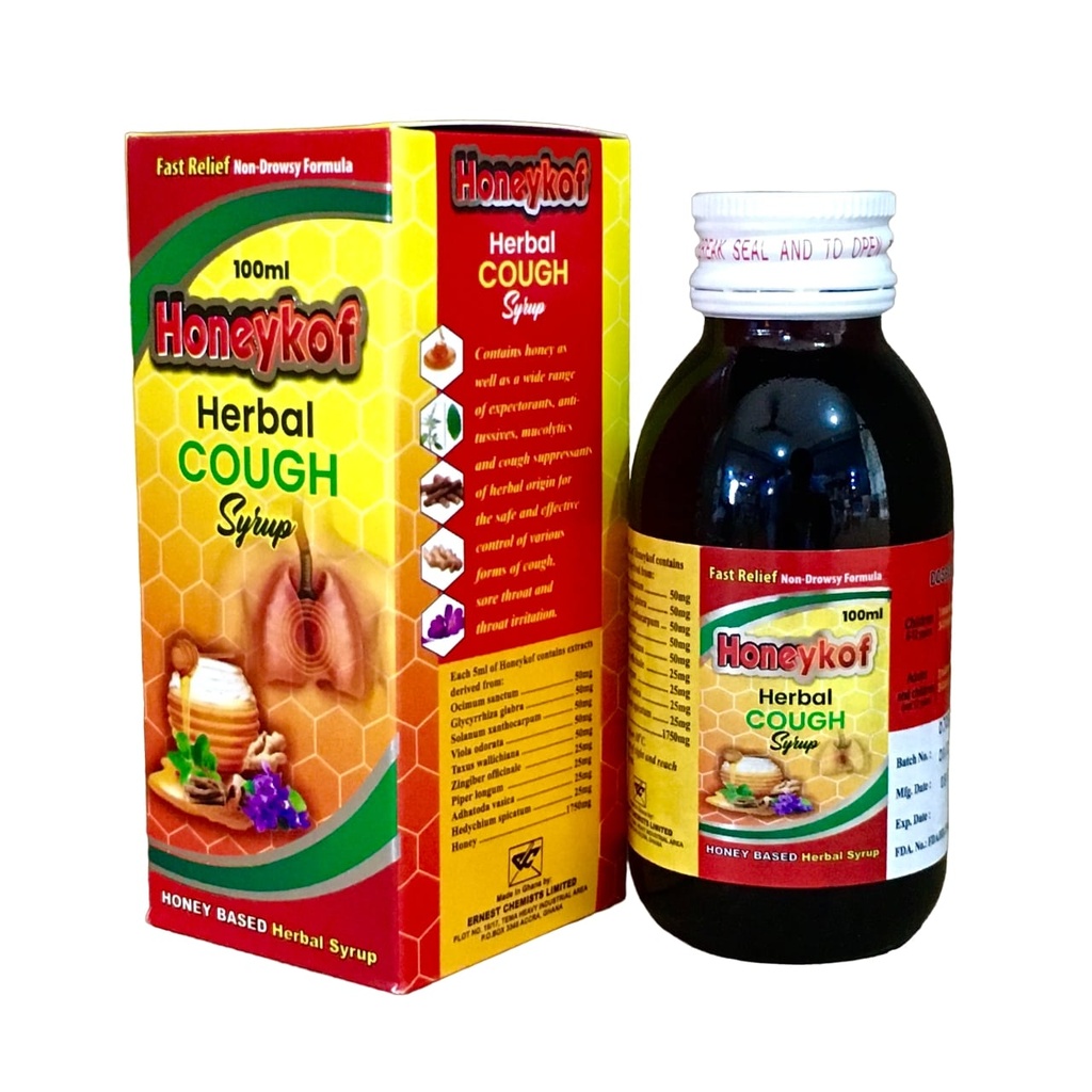 [ECL_DS-96] HONEYKOF HERBAL COUGH SYRUP 100ML