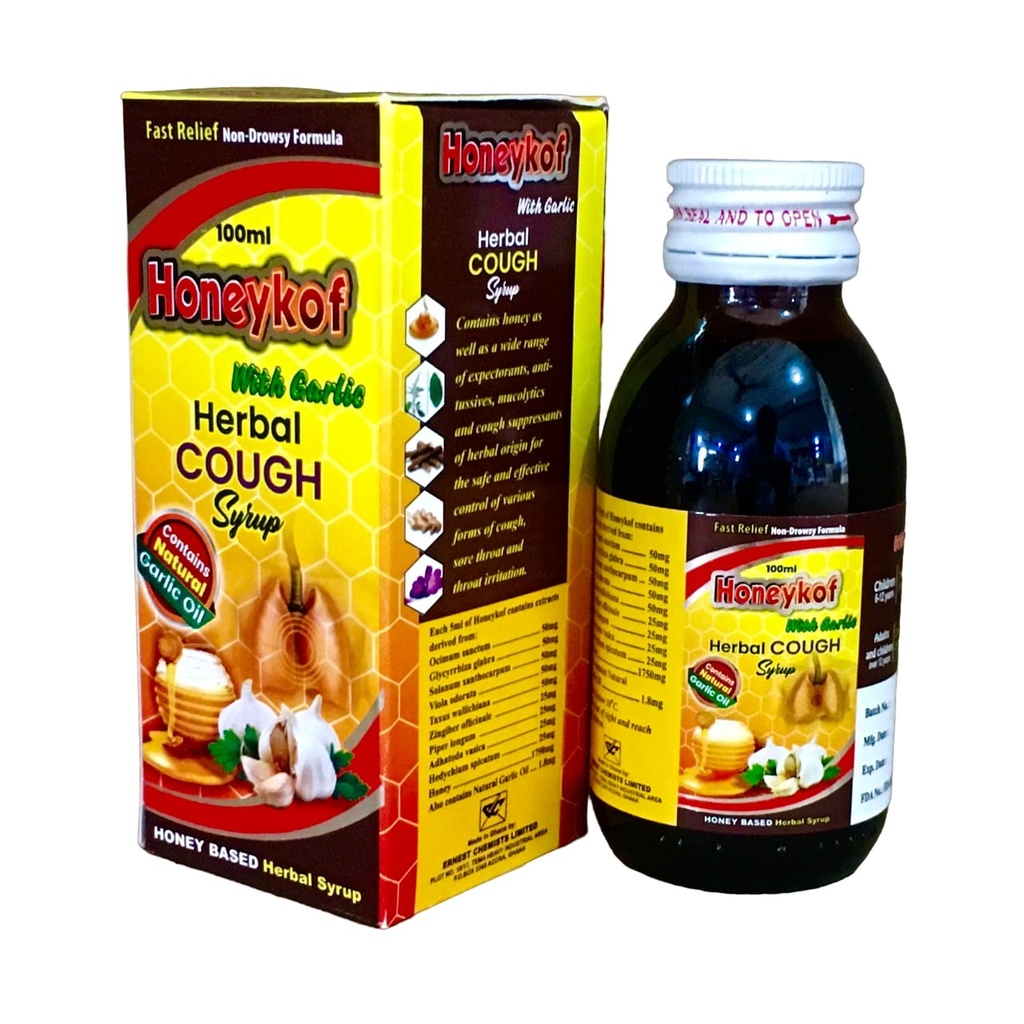 [ECL_DS-97] HONEYKOF HERBAL GARLIC COUGH SYRUP 100ML