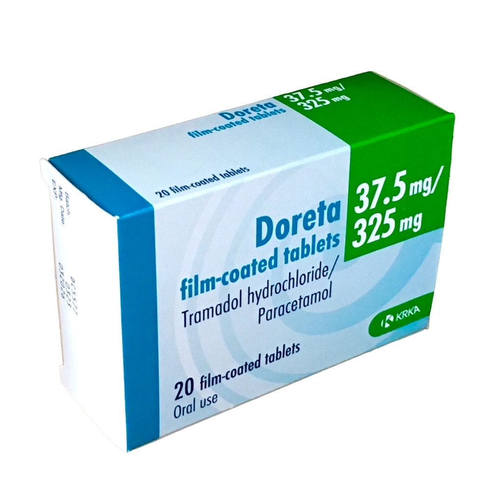 Doreta(Tramadol+P'Mol)37.5Mg/325Mg Tab 20'S(Krka)