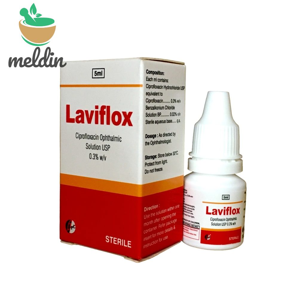 LAVIFLOX(CIPROFLOXACIN) EYE/EAR DROPS 5ML