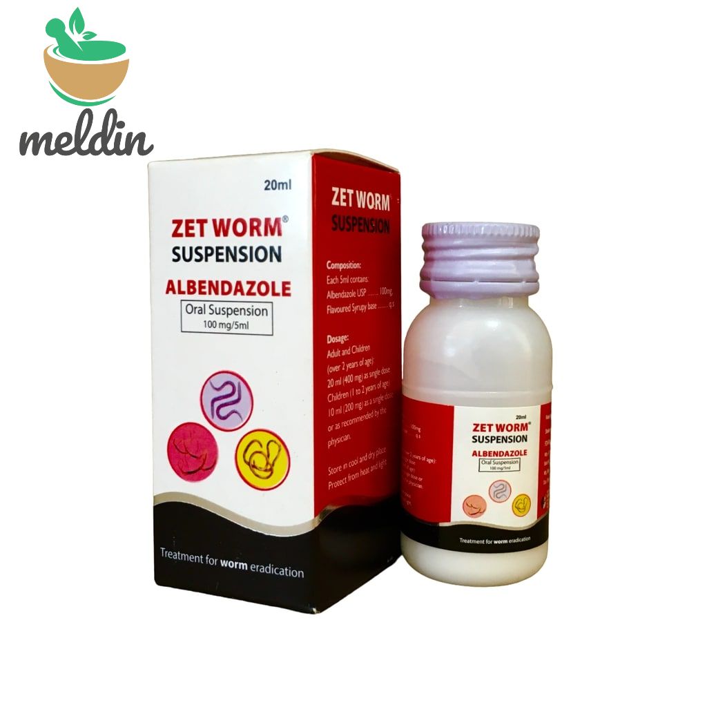 ZET (ALBENDAZOLE) SUSPENSION 100MG/5ML 20ML(LAVINA)