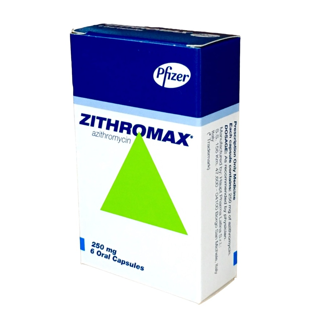 ZITHROMAX CAPSULES 6'S