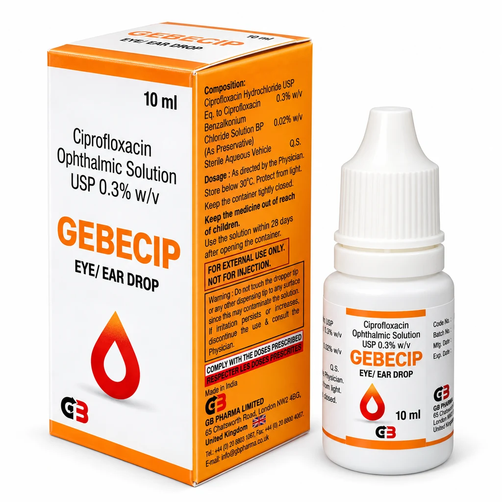 [OPT-46] Gebecip Eye/Ear Drop (Ciprofloxacin)