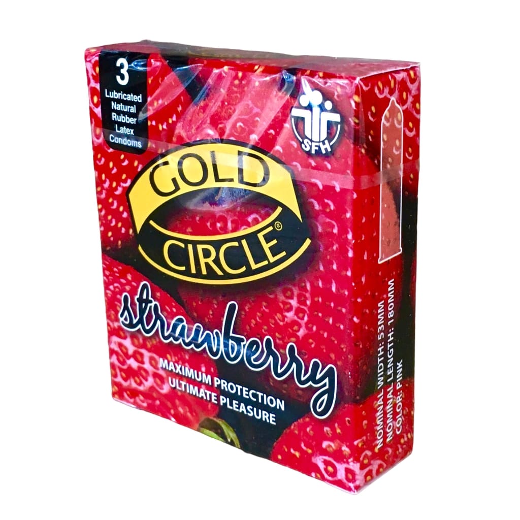 [OSN-05] GOLD CIRCLE CONDOM 3's(Strawberry)