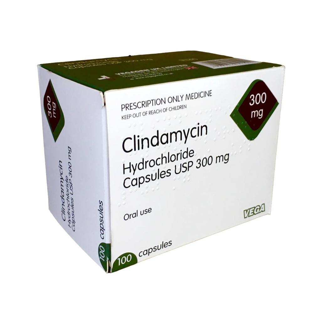 CLINDAMYCIN HYDROCHLORIDE CAPSULES 300MG 100S VEGA UK