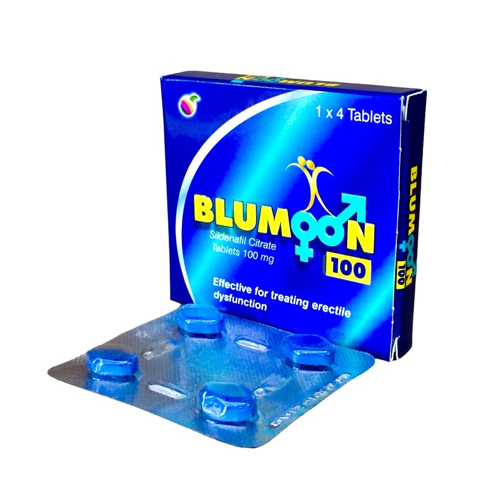 BLUMOON 100MG 4'S (SILDENAFIL)