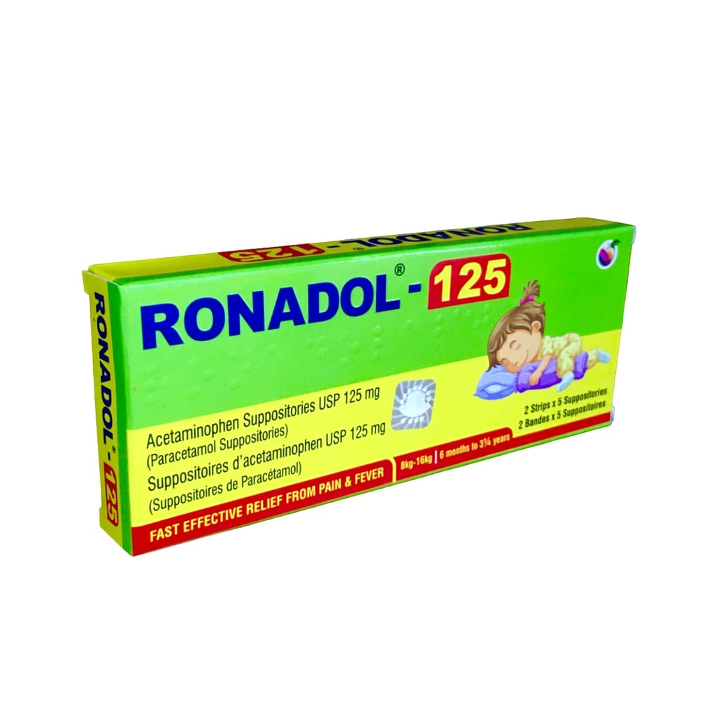 [RXM-58] Ronadol 125Mg Supp 100'S (Paracetamol)