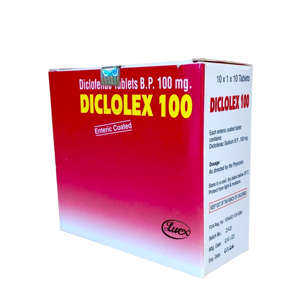 Diclolex 100Mg Tabs (Diclofenac)