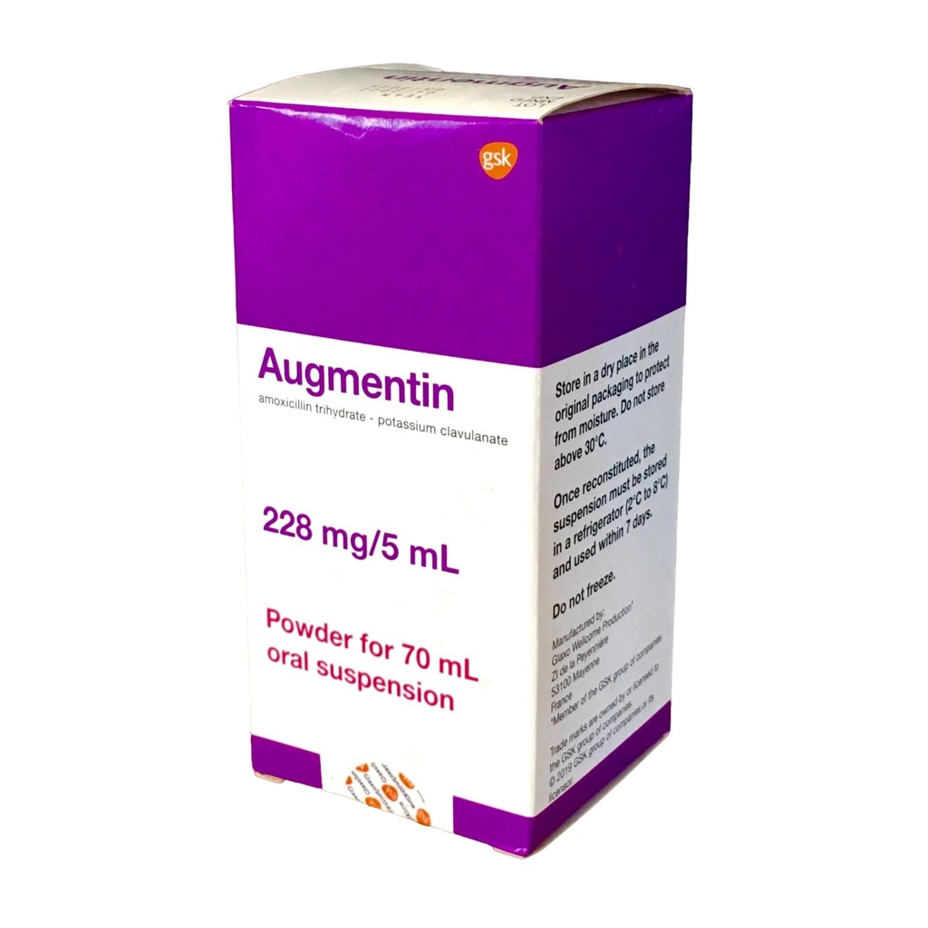 AUGMENTIN SUSP 228.5MG/5ML 70ML