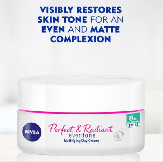 NIVEA EVENTONE MATTIFYING DAY CREAM SPF15 50ML