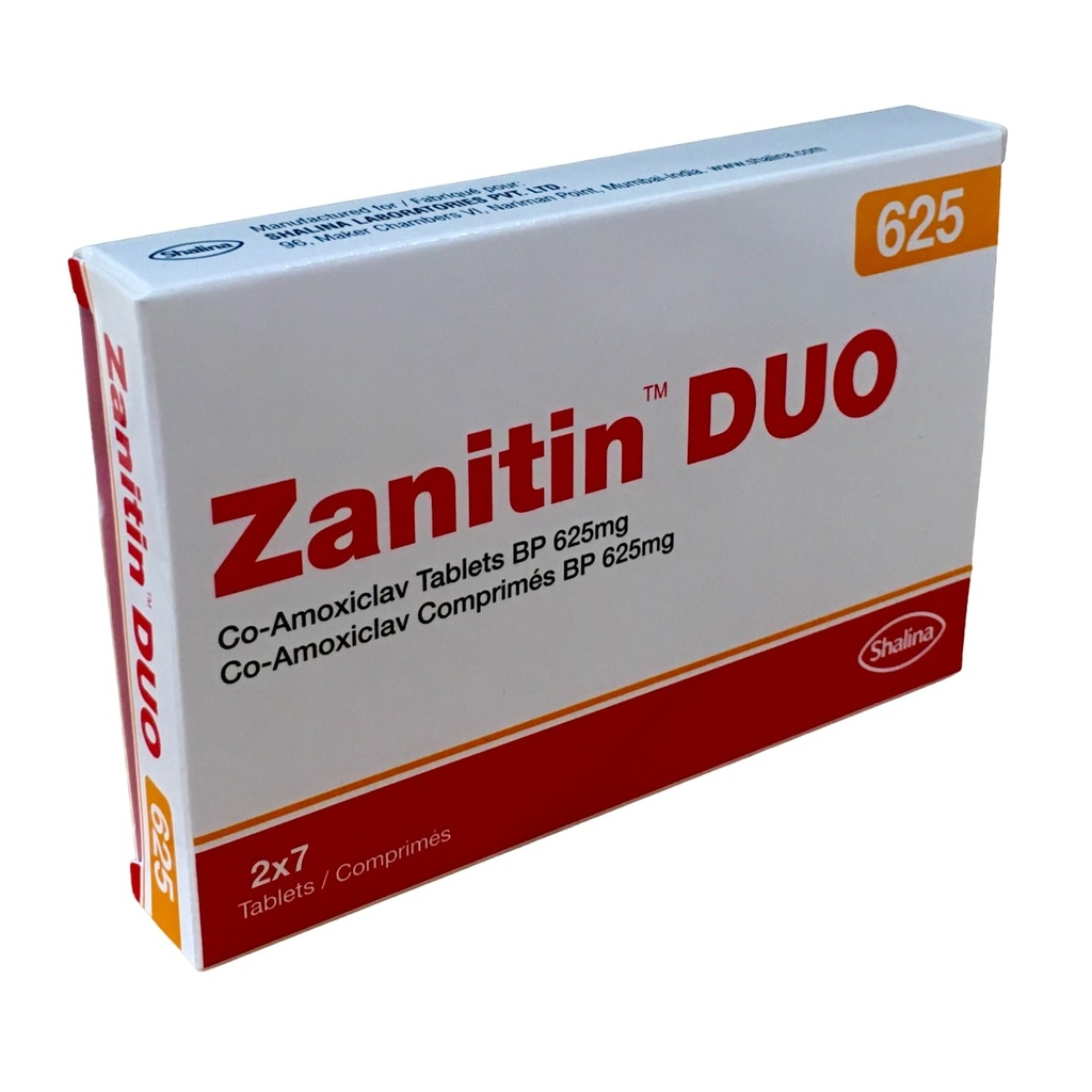 [SHL-72] Zanitin Duo 625 Mg 14'S (Amoksiklav)