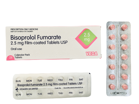 BISOPROLOL FUMARATE 2.5MG TABLETS 28s VEGA UK