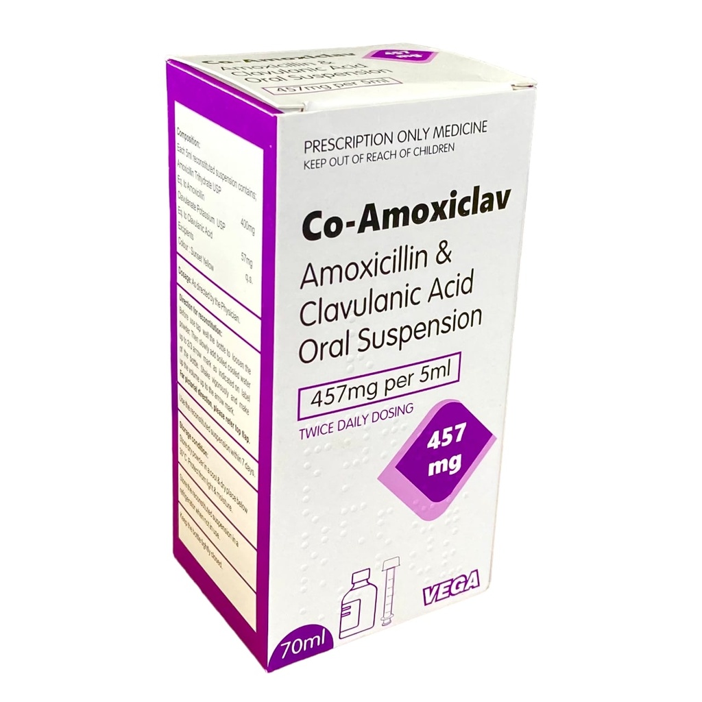 CO-AMOXICLAV SUSP 457MG/5ML 70ML VEGA UK