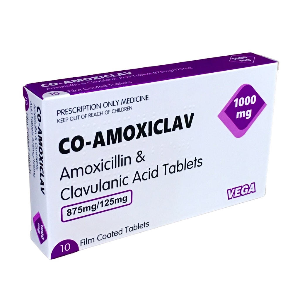 CO-AMOXICLAV TABLETS 1G 10s VEGA UK